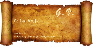 Gila Vajk névjegykártya